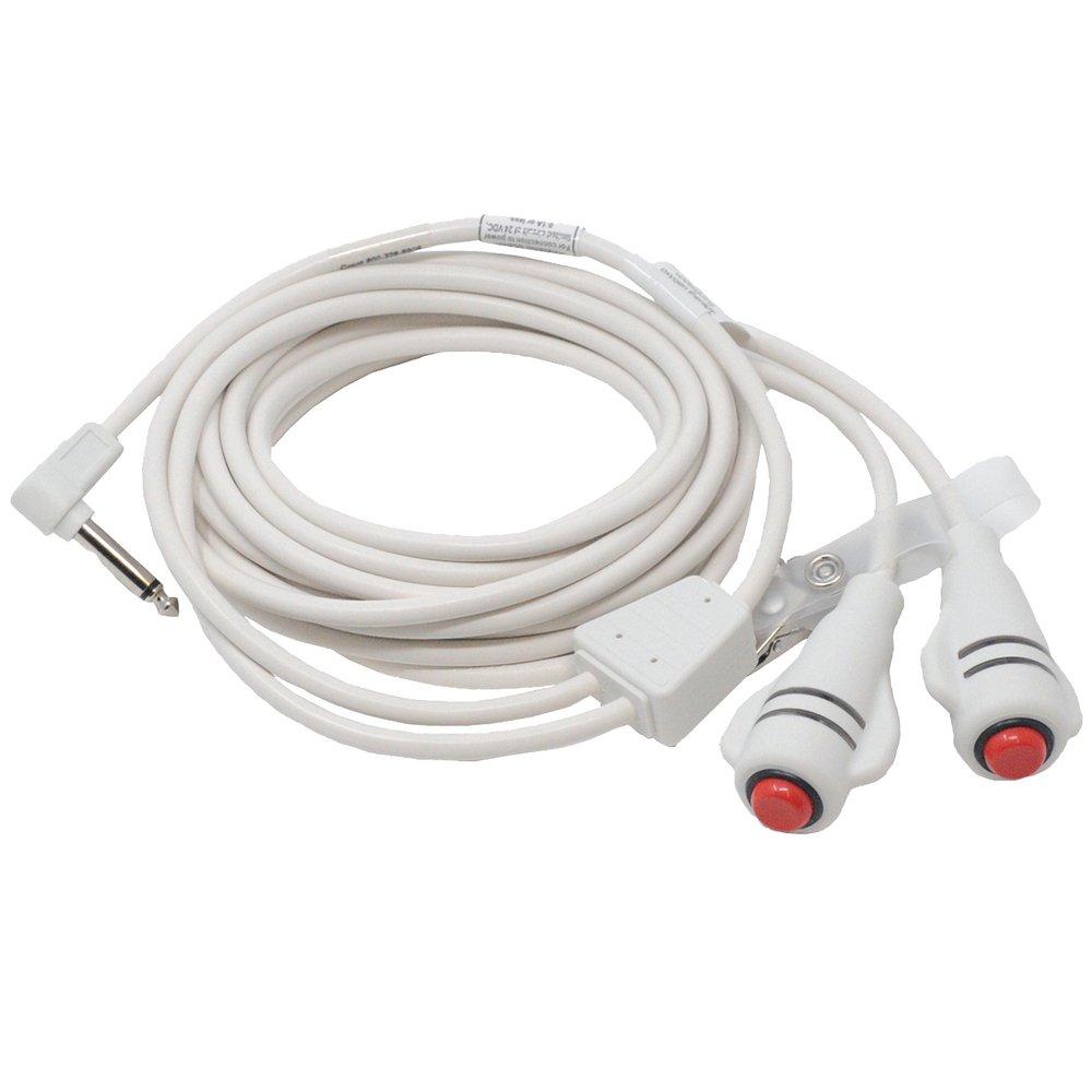 DURACALL CALL CORD 1/4 2-CONDUCTOR PHONE PLUG WHITE DOUBLE 10 FT CORD 