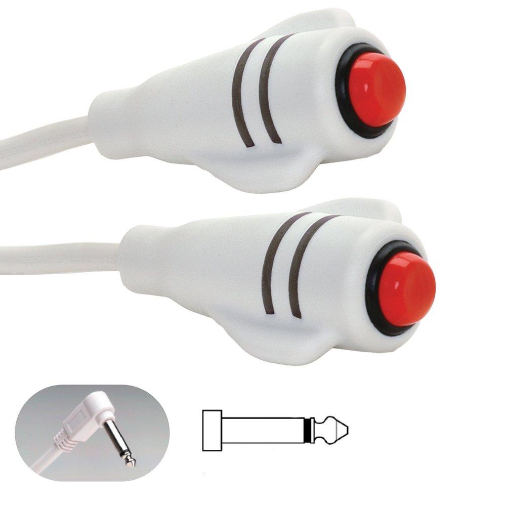 DURACALL CALL CORD 1/4 2-CONDUCTOR PHONE PLUG WHITE DOUBLE 10 FT CORD 