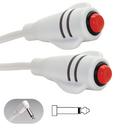 DURACALL CALL CORD 1/4 2-CONDUCTOR PHONE PLUG WHITE DOUBLE 10 FT CORD 