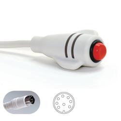DuraCall™ Call Cord Rauland Responder III+ IV 4000 8-Pin Din Plug White with 7 ft Cord