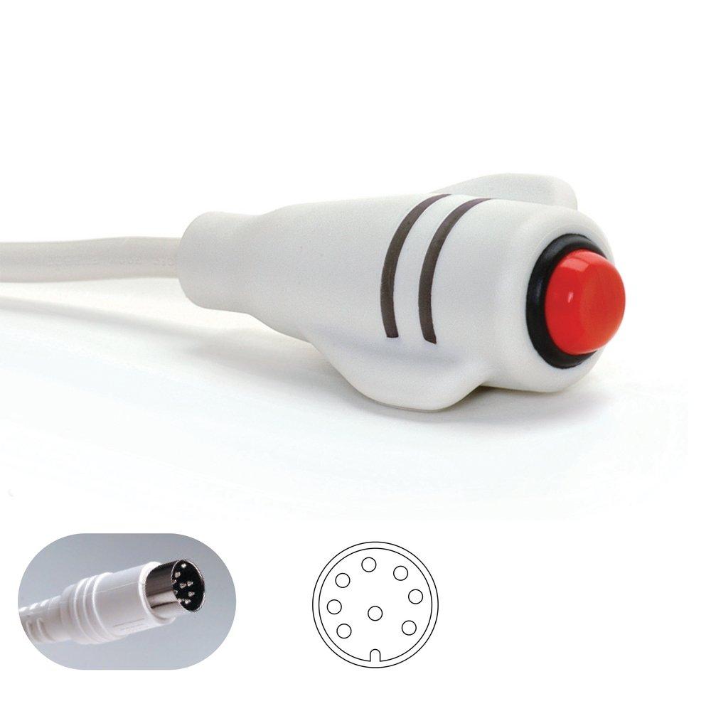 DURACALL CALL CORD JERON PRO-ALERT 640 AND PROVIDER 680 8-PIN DIN PLUG WHITE 7 FT CORD 