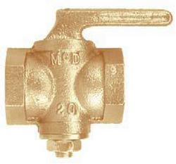 2 in. Brass 2 psig FNPT Lever Handle Plug Valve