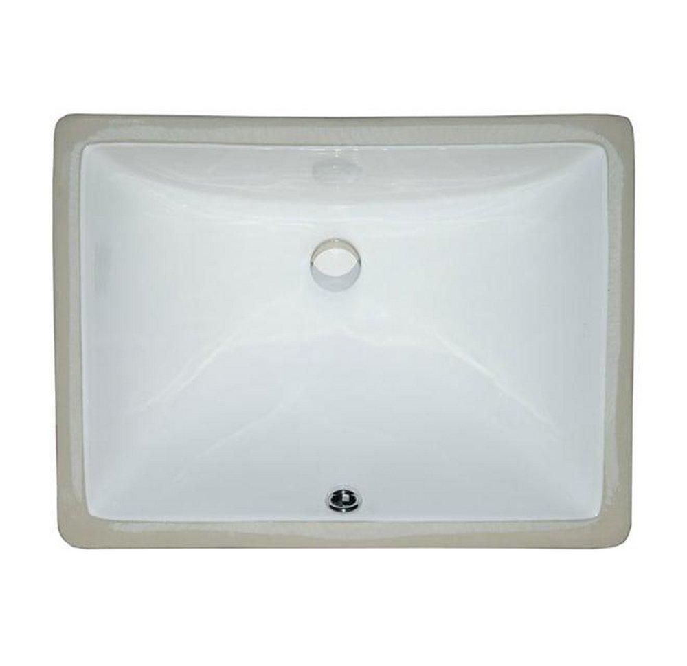 18" X 13" WHITE RECTANGLE PORCELAIN UNDERMOUNT BATHROOM VANITY VESSEL SINK 
