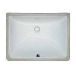 18 x 13 in. Porcelain Undermount Bathroom Sink in White