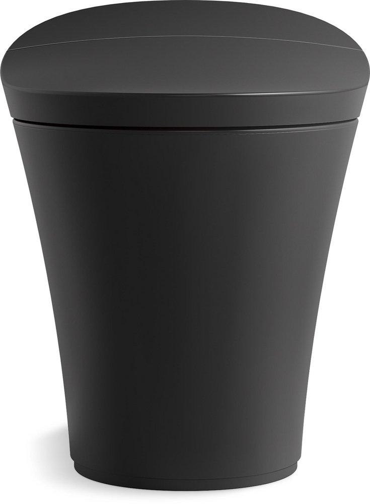 0.8 gpf/1.28 gpf Elongated Dual Flush One Piece Smart Toilet in Honed Black 