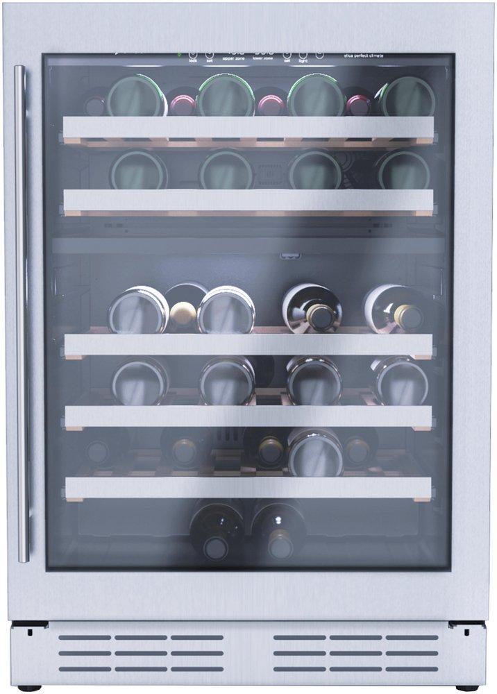 24 in. Dual Zone Wine Cellar with 4.8 cu. ft. Capacity in Stainless Steel 