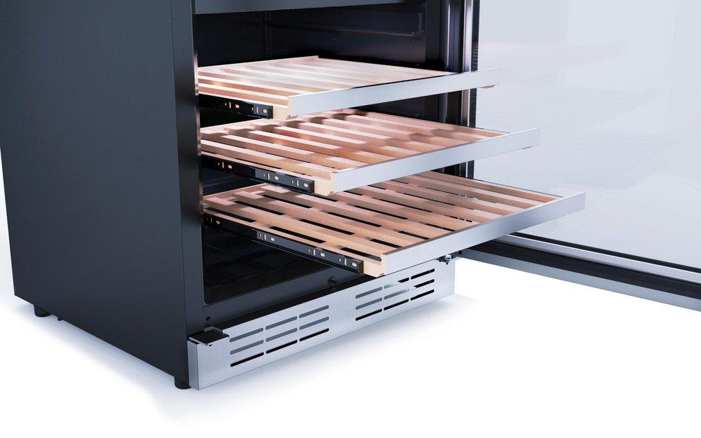24 in. Dual Zone Wine Cellar with 4.8 cu. ft. Capacity in Stainless Steel 