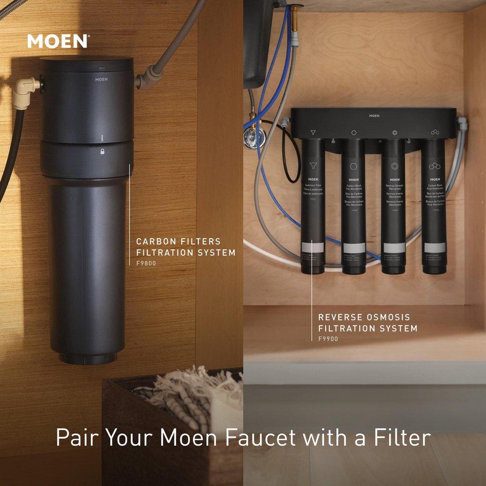 Moen Spot Resist Stainless Single Handle Water Filter Faucet 