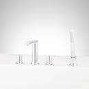 Two Handle Roman Tub Faucet with Hand Shower in Chrome