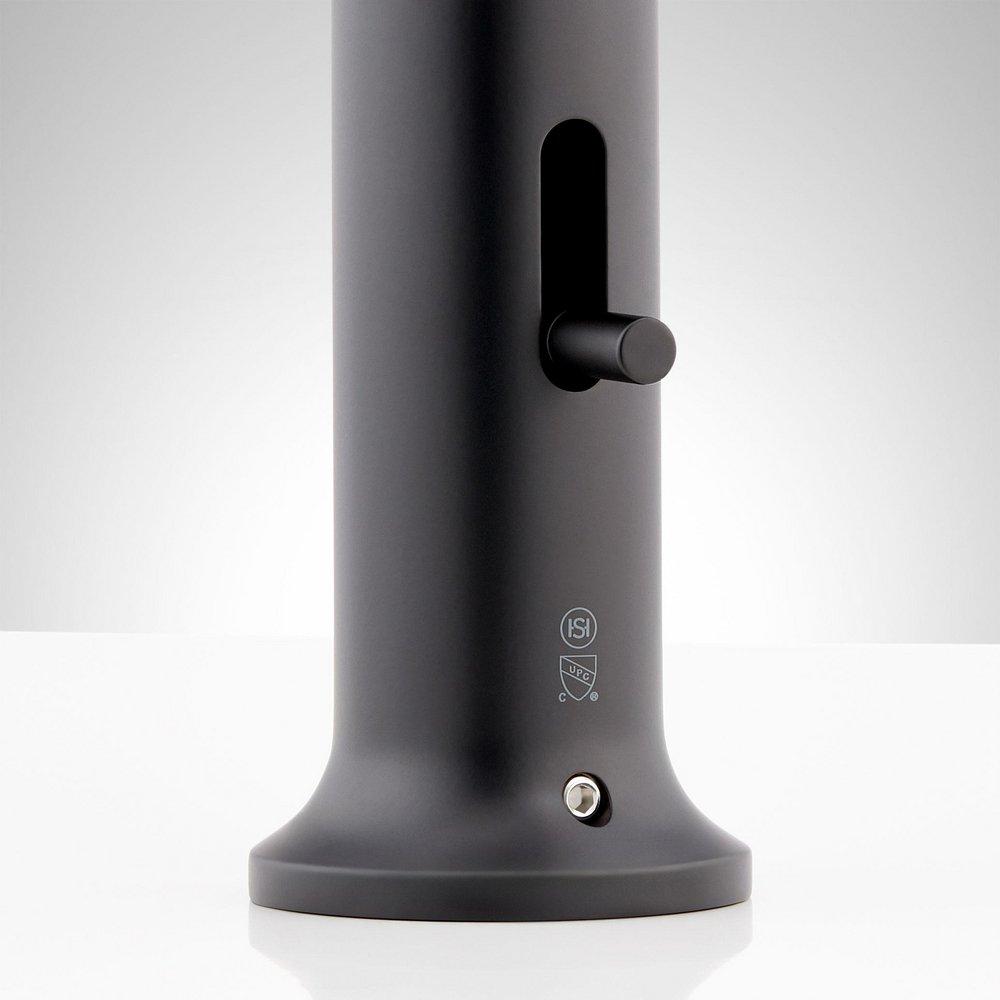 Signature Hardware Matte Black Two Handle Roman Tub Faucet and Hand Shower (Trim Only) 