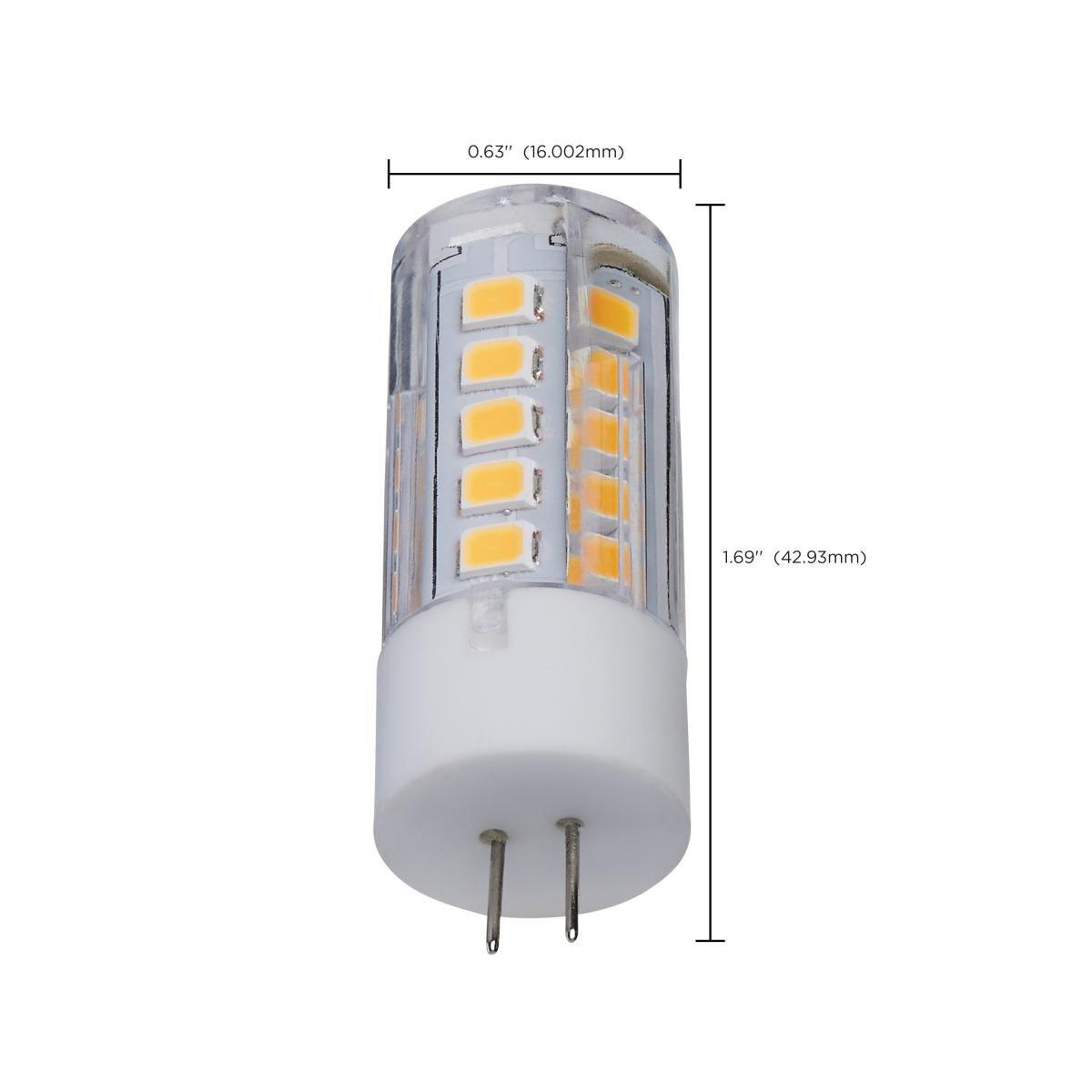 3 WATT T5 LED CLEAR FINISH BI PIN G4 BASE 3000K 12 VOLT 
