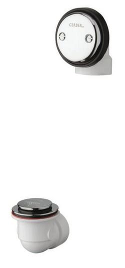 3-3/4 in. Plastic Toe-Tap Drain in Polished Chrome