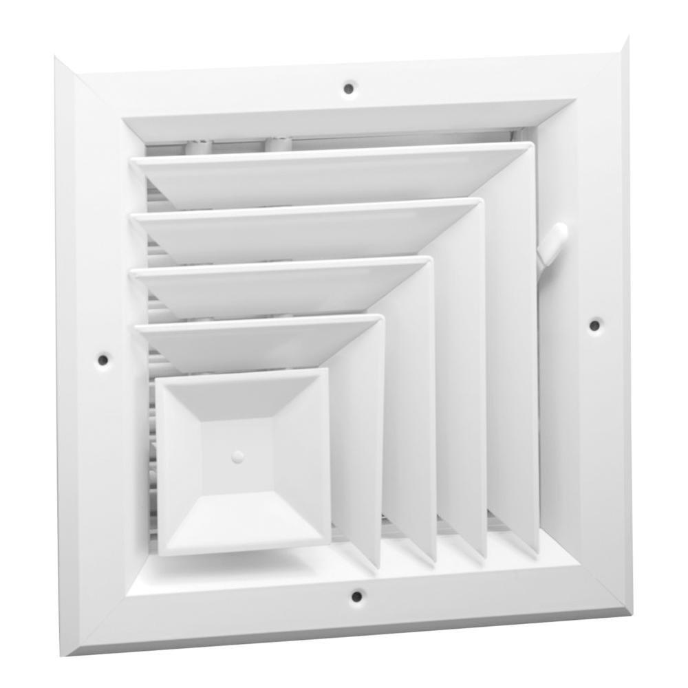 Hart & Cooley White Aluminum Corner Ceiling Diffuser in White 