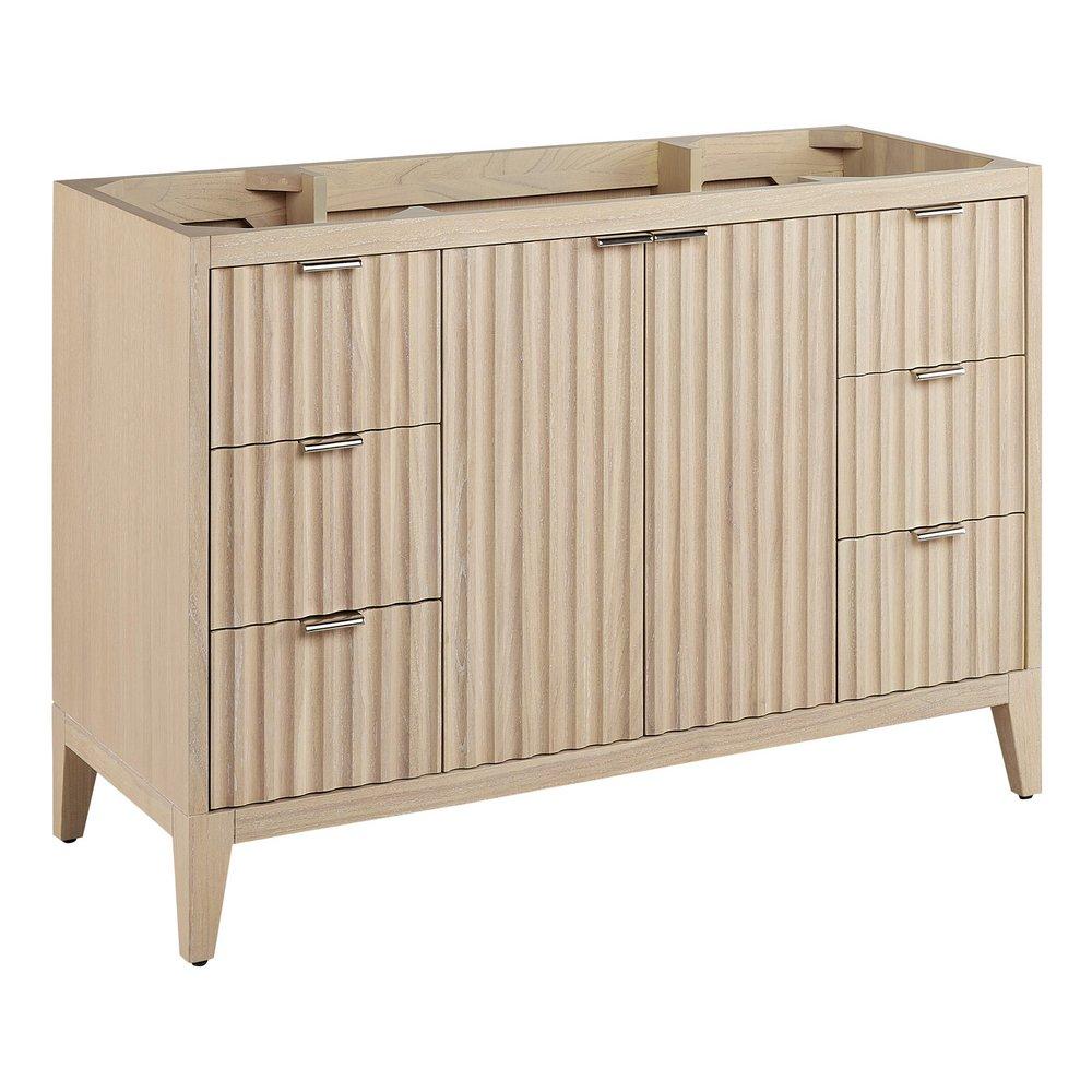 48 BAYLISS VANITY WITH RECTANGULAR UNDERMOUNT SINK - STONEWARE WHITE - FEATHERED WHITE - WIDESPREAD 