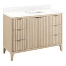 48 BAYLISS VANITY WITH RECTANGULAR UNDERMOUNT SINK - STONEWARE WHITE - FEATHERED WHITE - WIDESPREAD 