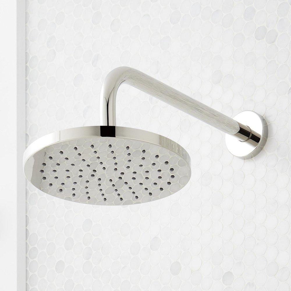 ELITA PRESSURE BALANCE TUB AND SHOWER SYSTEM - CROSS HANDLE - POLISHED NICKEL 