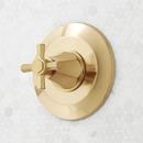 ELITA PRESSURE BALANCE TUB AND SHOWER SYSTEM - CROSS HANDLE - BRUSHED GOLD 