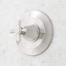 ELITA PRESSURE BALANCE SHOWER SYSTEM WITH HAND SHOWER - CROSS HANDLES - BRUSHED NICKEL 