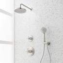 ELITA PRESSURE BALANCE SHOWER SYSTEM WITH HAND SHOWER - CROSS HANDLES - BRUSHED NICKEL 