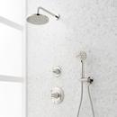 ELITA PRESSURE BALANCE SHOWER SYSTEM WITH HAND SHOWER - CROSS HANDLES - POLISHED NICKEL 