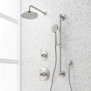 ELITA PRESSURE BALANCE SHOWER SYSTEM WITH SLIDE BAR AND HAND SHOWER - LEVER HANDLES - BRUSHED NICKEL 