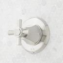ELITA PRESSURE BALANCE SHOWER SYSTEM WITH SLIDE BAR AND HAND SHOWER - CROSS HANDLES - BRUSHED NICKEL 