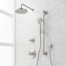 ELITA PRESSURE BALANCE SHOWER SYSTEM WITH SLIDE BAR AND HAND SHOWER - CROSS HANDLES - BRUSHED NICKEL 