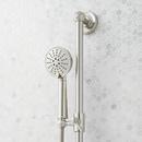 ELITA PRESSURE BALANCE SHOWER SYSTEM WITH SLIDE BAR AND HAND SHOWER - CROSS HANDLES - BRUSHED NICKEL 