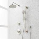 ELITA PRESSURE BALANCE SHOWER SYSTEM WITH SLIDE BAR AND HAND SHOWER - CROSS HANDLE - POLISHED NICKEL 