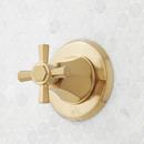 ELITA PRESSURE BALANCE SHOWER SYSTEM WITH SLIDE BAR AND HAND SHOWER - CROSS HANDLES - BRUSHED GOLD 
