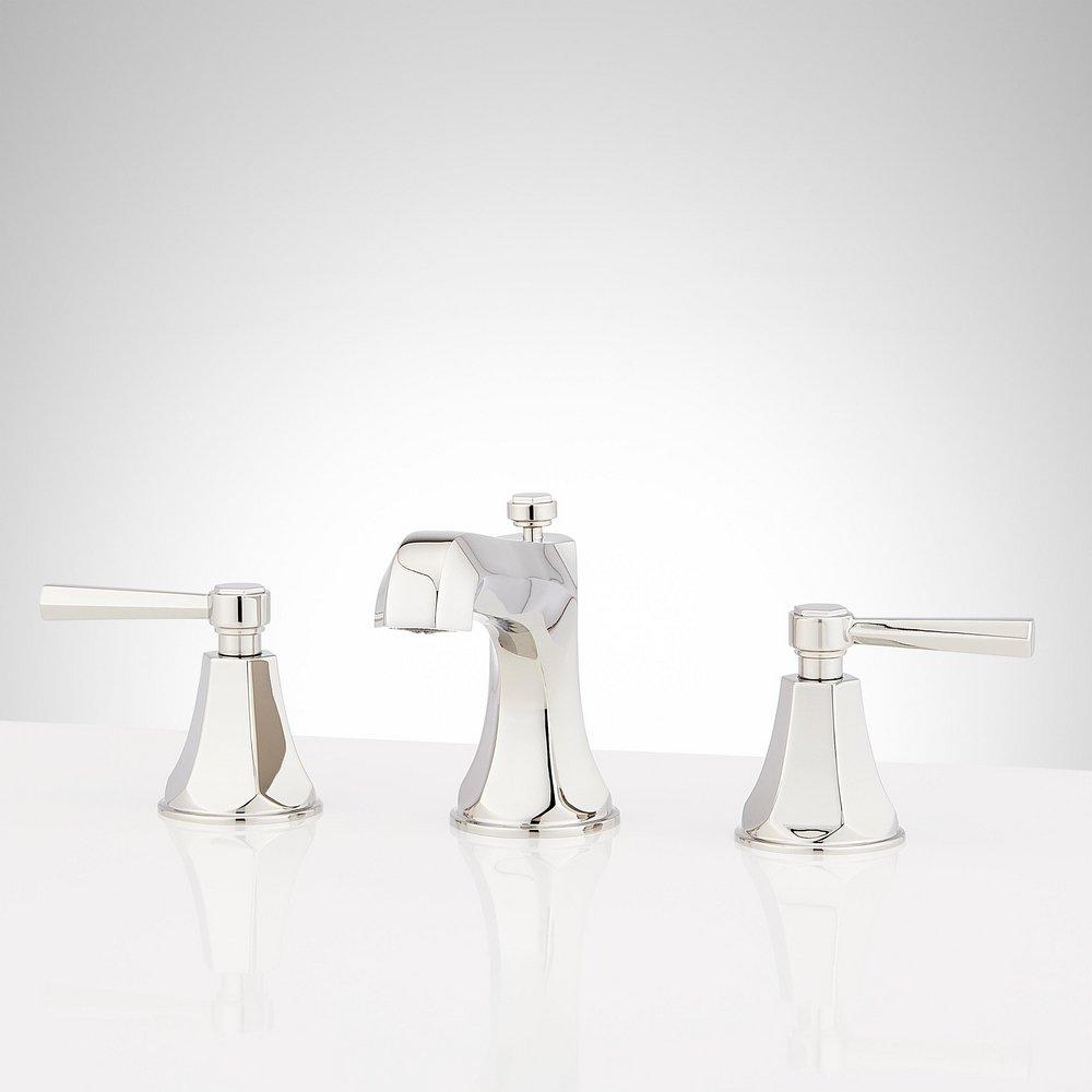 ELITA WIDESPREAD BATHROOM FAUCET - LEVER HANDLES - POLISHED NICKEL 