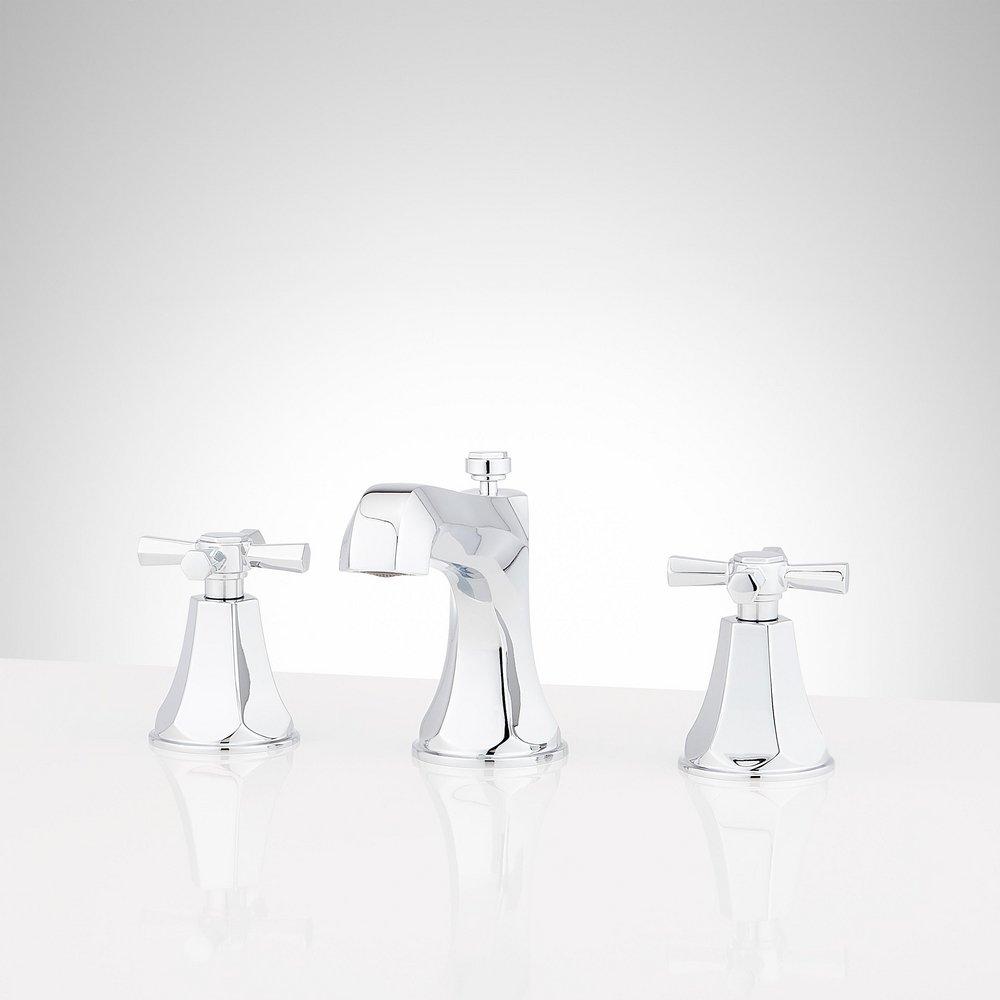 ELITA WIDESPREAD BATHROOM FAUCET - CROSS HANDLES - CHROME 