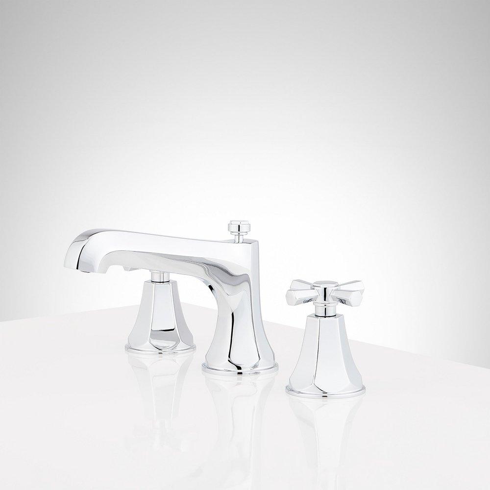 ELITA WIDESPREAD BATHROOM FAUCET - CROSS HANDLES - CHROME 