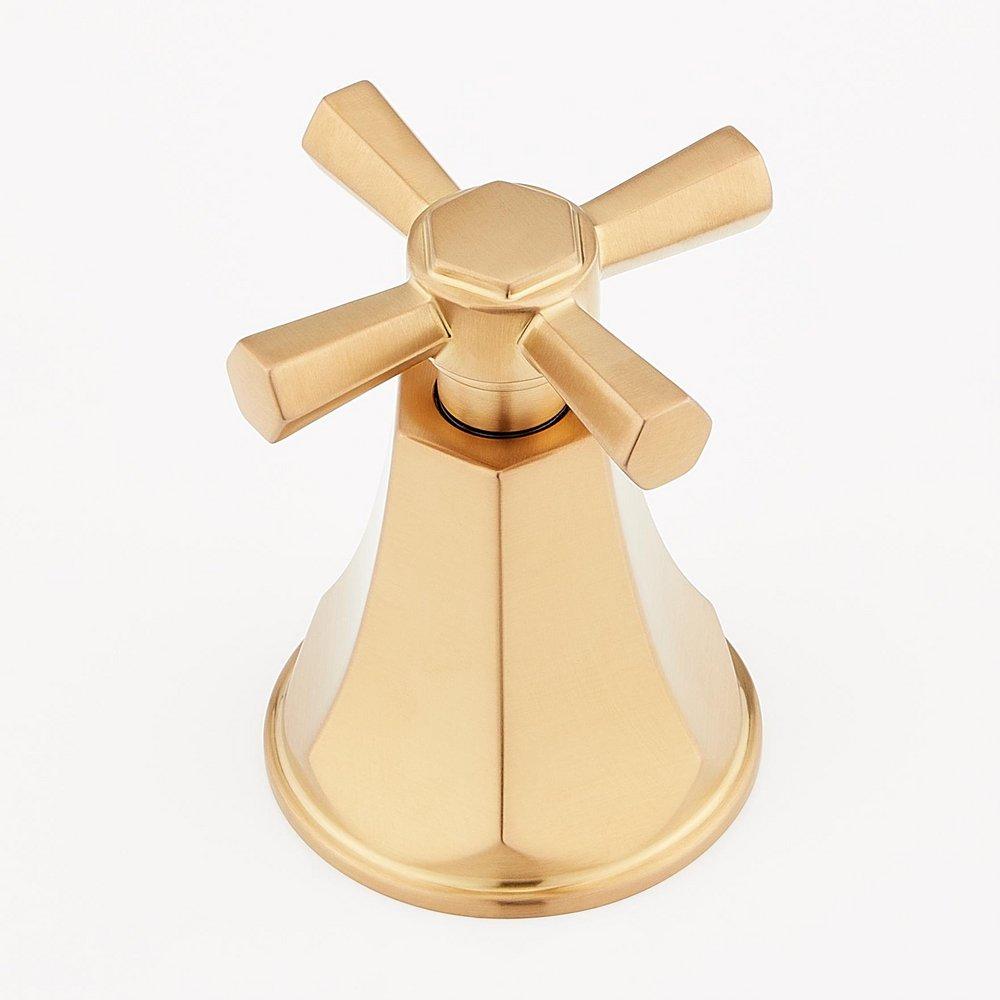 ELITA WIDESPREAD BATHROOM FAUCET - CROSS HANDLES - BRUSHED GOLD 