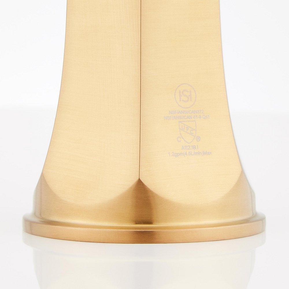 ELITA WIDESPREAD BATHROOM FAUCET - CROSS HANDLES - BRUSHED GOLD 