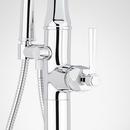 ELITA FREESTANDING TUB FAUCET WITH HAND SHOWER AND ROUGH-IN VALVE LESS STOPS - LEVER HANDLE - CHROME 
