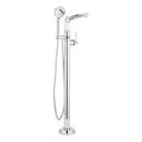 ELITA FREESTANDING TUB FAUCET WITH HAND SHOWER AND ROUGH-IN VALVE LESS STOPS - LEVER HANDLE - CHROME 