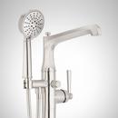 ELITA FREESTANDING TUB FAUCET WITH HAND SHOWER AND ROUGH-IN VALVE WITH STOPS - LEVER-BRUSHED NICKEL 