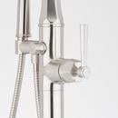 ELITA FREESTANDING TUB FAUCET WITH HAND SHOWER AND ROUGH-IN VALVE WITH STOPS - LEVER-BRUSHED NICKEL 