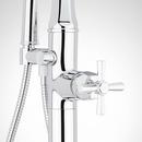 ELITA FREESTANDING TUB FAUCET WITH HAND SHOWER AND ROUGH-IN VALVE WITH STOPS - CROSS HANDLE - CHROME 