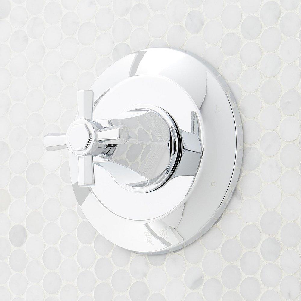 ELITA PRESSURE BALANCE SHOWER VALVE TRIM - CROSS HANDLE - CHROME 