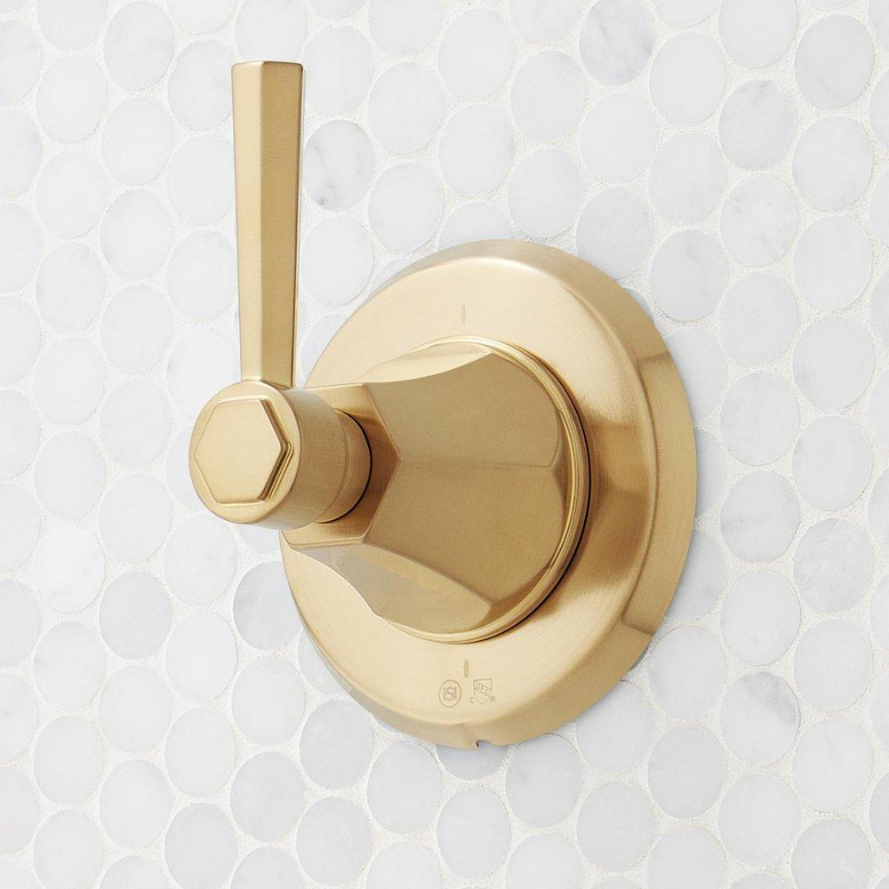 ELITA IN-WALL SHOWER DIVERTER TRIM - LEVER HANDLE - BRUSHED GOLD 