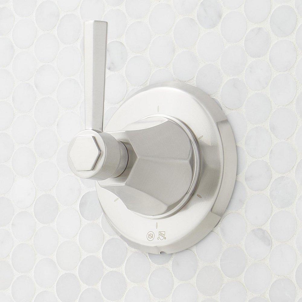 ELITA IN-WALL SHOWER DIVERTER TRIM WITH ROUGH-IN VALVE - LEVER HANDLE - BRUSHED NICKEL 