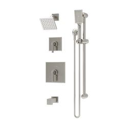 Two Handle Single Function Bathtub & Shower Faucet in Satin Nickel (Trim Only)