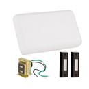 Flat Black Chime Kit with 2 Doorbell Buttons & Transformer 