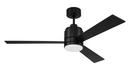 52in. 3-Blade Indoor LED Ceiling Fan in Flat Black