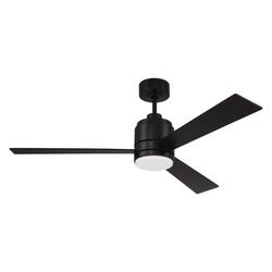 52in. 3-Blade Indoor LED Ceiling Fan in Flat Black