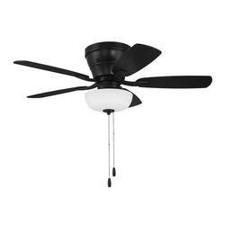 42in. 5-Blade Ceiling Fan with Flat Black/Greywood Blades