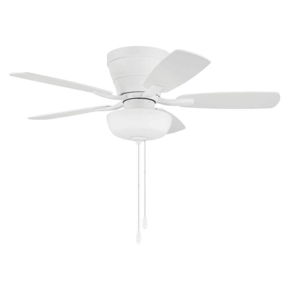 42in. 5-Blade Ceiling Fan with White with White/Washed Oak Blades 
