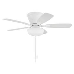 42in. 5-Blade Ceiling Fan with White with White/Washed Oak Blades
